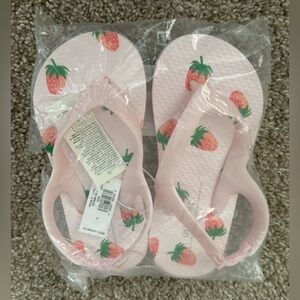 Girls Size 9 Old Navy Strawberry Flip Flops